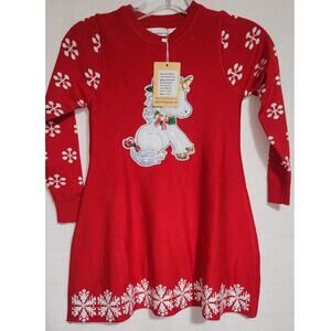 Christmas unicorn dress 6-7 years